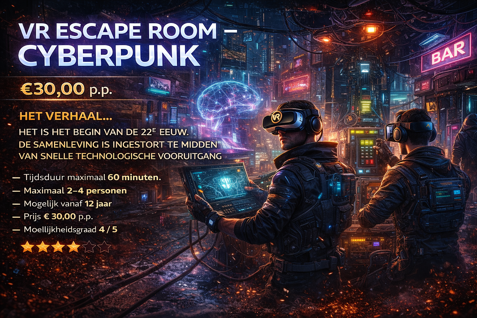 VR Escape Room spielen bei Kartbaan Winterswijk