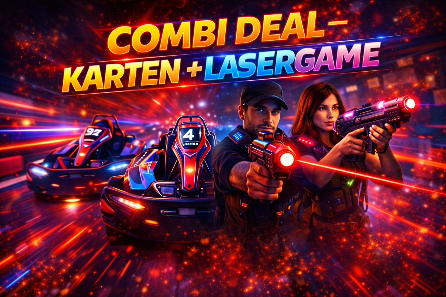 Lasergame und Kartfahren 