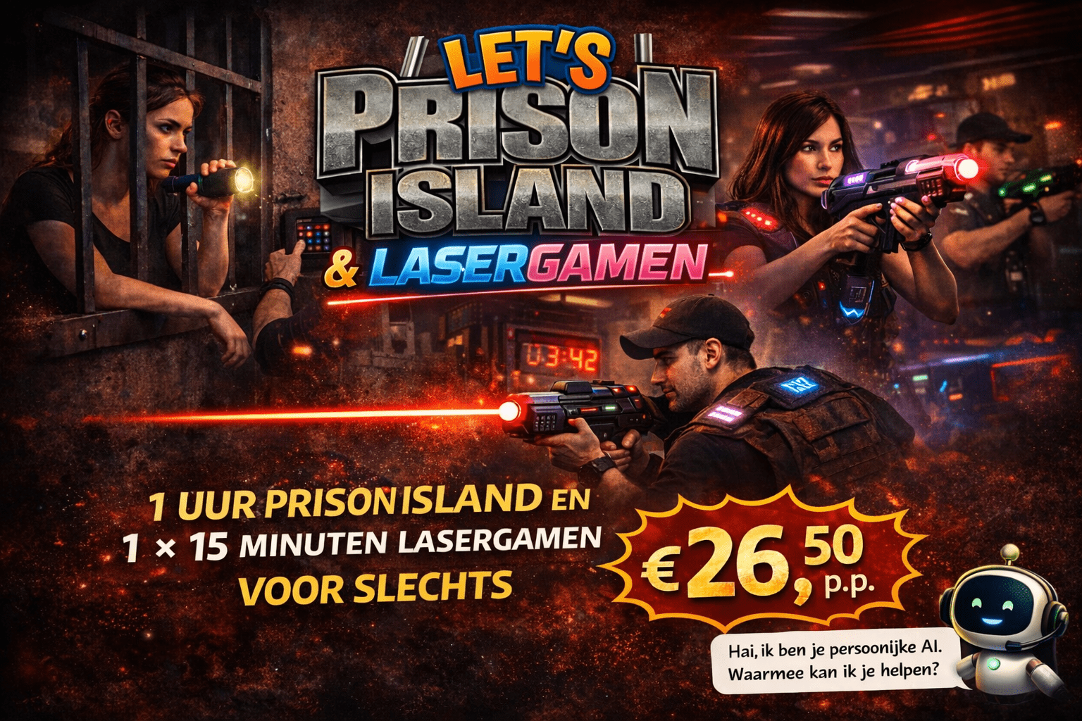 Lasergame &amp; Prison Island