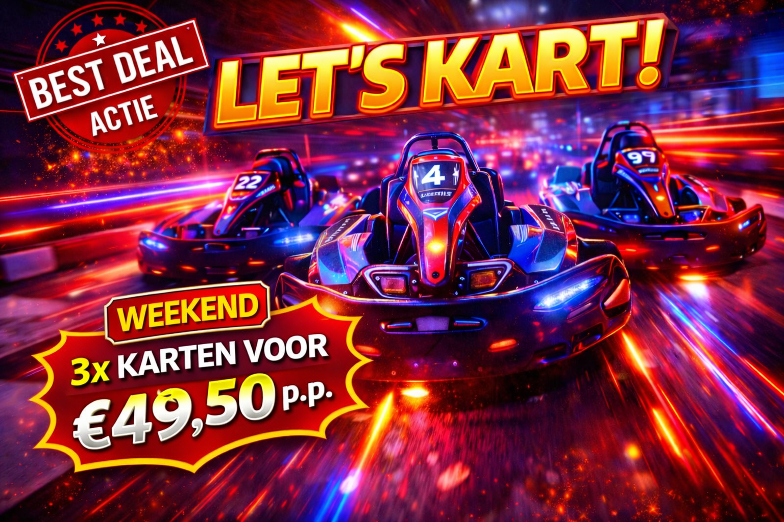 3 × 10 Minuten Kartfahren-Paket